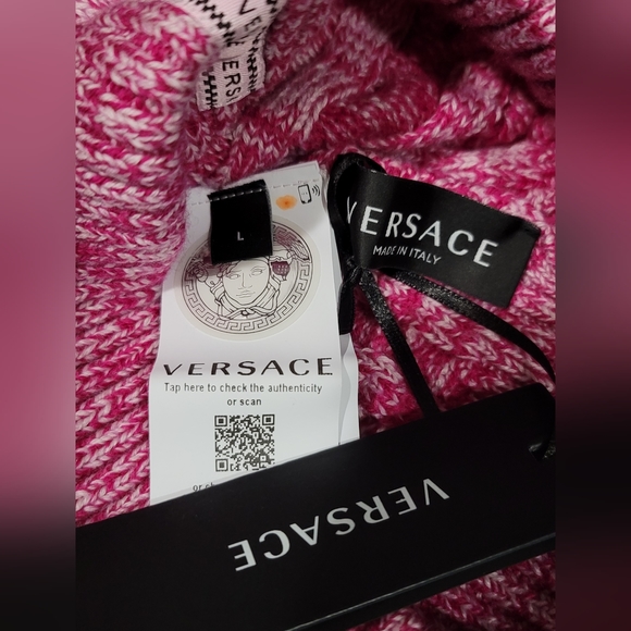Sold‼️Versace knitwear pink beanie size L - Picture 2 of 7